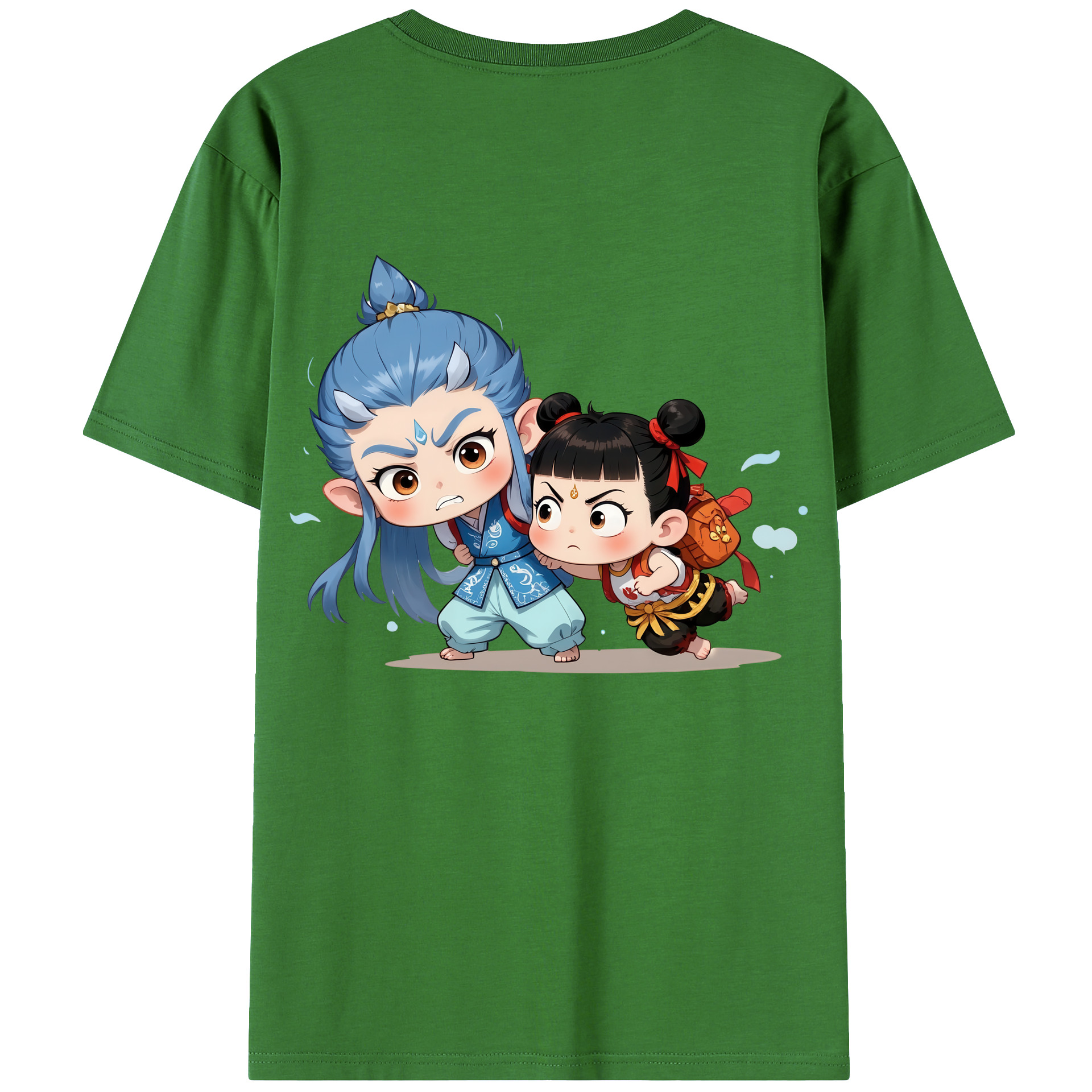 （画像用） Ne Zha 2 ナタ 魔童の大暴れ レディース半袖Tシャツ(バックプリント)
